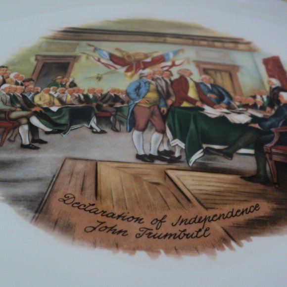 Vintage Decorator Collective Plate Declaration of Independence by John Trumbull - Picture 2 of 3